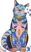 Quebra-cabeça de madeira Wood Cat 100 peças 6,1x11 pol