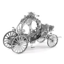 Quebra-cabeça de metal 3D: carro de abóbora para adultos e crianças, montagem DIY
