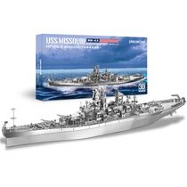 Quebra-cabeça de metal 3D Piececool USS Missouri Battleship 155 unidades