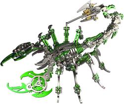 Quebra-cabeça de metal 3D Scorpion KonhaoF Green para adultos com cores Quebra-cabeça de metal 3D Scorpion KonhaoF Green para adultos com cores