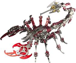 Quebra-cabeça de metal 3D Scorpion KonhaoF Red para adultos com cores Quebra-cabeça de metal 3D Scorpion KonhaoF Red para adultos com cores