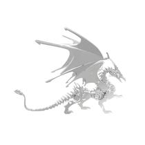 Quebra-cabeça de modelo de metal 3D: dragão mecânico respirador de fogo Quebra-cabeça de modelo de metal 3D: dragão mecânico respirador de fogo