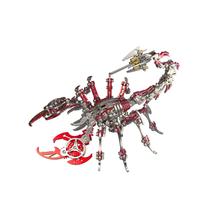 Quebra-cabeça de modelo de metal 3D Scorpion King Red DIY com ferramentas 14+