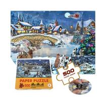 Quebra-Cabeça De Natal Com 500 Peças: Cenário Festivo Vibrante 18x11 Polegadas Presente De Feriado