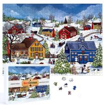 Quebra-cabeça de Natal de madeira de 1000 peças Countryside Quebra-cabeça de Natal de madeira de 1000 peças Countryside