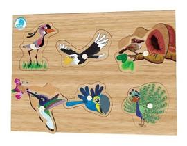 Quebra Cabeça De Pinos Aves Brinquedo Para Bebes Simque Quebra Cabeça De Pinos Aves Brinquedo Para Bebes Simque