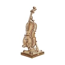 Quebra-Cabeça De Violino De Madeira 3D, Kit De Modelo DIY, Presente Artesanal, Decoração Para Casa,