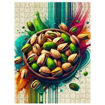 Quebra-cabeça Decorativo Pistache em cores de 300 peças MDF
