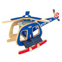 Quebra Cabeça Desafio 3D Solar Com Motor - Helicóptero Solar - Kuga
