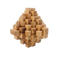 Quebra Cabeça Desafio de Madeira Travas 54 Peças Brinquedo Educativo
