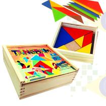 Quebra Cabeça Desafio - Tangram- Diversas Formas Raciocínio