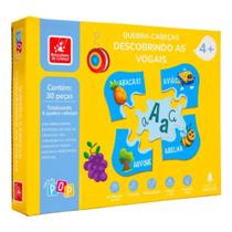 Quebra-cabeça descobrindo vogais coleção pop - brincadeira de criança
