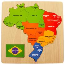 Quebra-cabeça didático Aprenda Brincando Mapa do Brasil