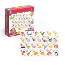 Quebra cabeca didatico em madeira alfabeto cocomelon nig