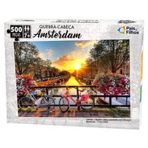 Quebra Cabeça Didático Paisagem Amsterdam 500 Peças Premium