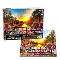 Quebra Cabeça Didático Paisagem Amsterdam 500 Peças Premium Quebra Cabeça Didático Paisagem Amsterdam 500 Peças Premium