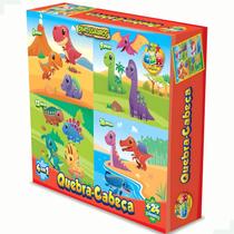 Quebra Cabeca Dinossauro 1007 4 Em 1 Ggb