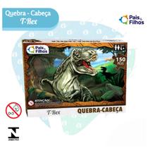 Quebra-Cabeça Dinossauro 150 Peças T-Rex Brinquedo Infantil