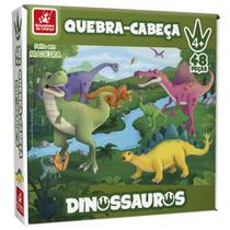 Quebra cabeça dinossauro com 48 peças - brincadeira de criança - 2488
