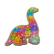 Quebra Cabeça Dinossauro Educativo Brinquedo Mdf Alfabeto M