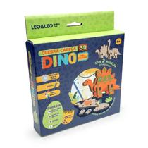 Quebra Cabeça Dinossauro Em 3D 18 Peças, 2 Dinossauros, 8 Quebra Cabeça Dinossauro Em 3D 18 Peças, 2 Dinossauros, 8