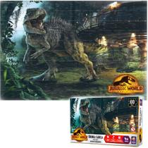 Quebra Cabeça Dinossauro Jurassic World Giganotosauro 100 Pç