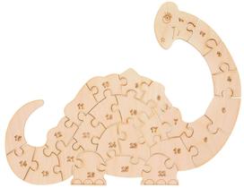 Quebra Cabeça Dinossauro Mdf Cru 3mm - Brinquedo Educativo Montessori