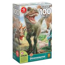 Quebra Cabeça Dinossauros 100 Pçs Grow 02660