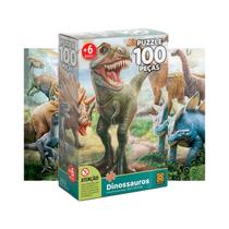 Quebra Cabeça Dinossauros 100 Peças Grow Diversão Educativa Para Crianças Quebra Cabeça Dinossauros 100 Peças Grow Diversão Educativa Para Crianças
