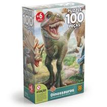 Quebra cabeca dinossauros 100 pecas grow