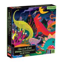 Quebra-cabeça: Dinossauros Mudpuppy iluminados, 500 peças brilham no escuro Quebra-cabeça: Dinossauros Mudpuppy iluminados, 500 peças brilham no escuro
