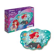 Quebra Cabeça Disney Princesas Ariel 60 Peças Madeira MDF Xalingo - Criança 04 Anos