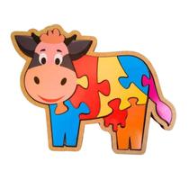 Quebra Cabeça Divertido Infantil Pedagógico Vaquinha Quebra Cabeça Divertido Infantil Pedagógico Vaquinha