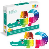 Quebra-Cabeça Divertido para Alfabetização Crocodilo Babebi +4 Anos