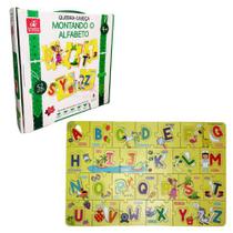 Quebra Cabeça Do Alfabeto Ilustrado Figuras Didático Escolar