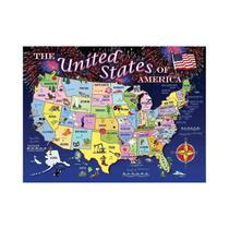 Quebra-Cabeça Do Mapa Dos EUA 120 300 500 1000 Peças Brinquedo Educacional Para Treinamento Cerebral