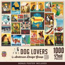 Quebra-Cabeça Dog Lovers 1000 Peças - Obras-Primas Quebra-Cabeça Dog Lovers 1000 Peças - Obras-Primas