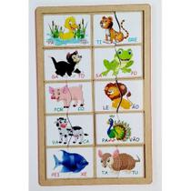 Quebra cabeça duas partes animais