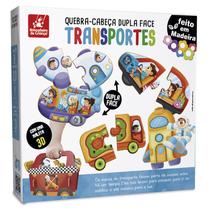 Quebra-cabeça dupla face - Transportes (com maleta 3D)