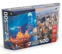 Quebra Cabeça Duplos Skylines Cosmopolitas 500 Peças - Grow