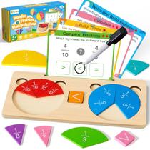 Quebra-cabeça educacional D-fantix Wooden Fraction para crianças