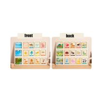 Quebra-Cabeça Educacional De Madeira Montessori Com Dupla Face Para Crianças, Brinquedo Cognitivo