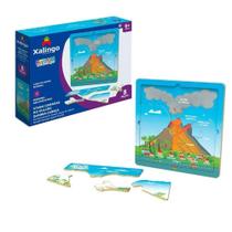 Quebra-Cabeça Educativo Camadas do Vulcão Steam Quebra-Cabeça Educativo Camadas do Vulcão Steam