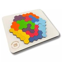 Quebra-cabeça Educativo Colmeia Inteligente - Jogo De Madeira