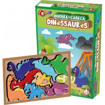 QUEBRA-CABEÇA Educativo Encaixe Dinossauros 9 Peças em MDF Colorido QUEBRA-CABEÇA Educativo Encaixe Dinossauros 9 Peças em MDF Colorido