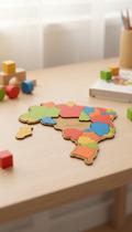 Quebra-Cabeça Educativo Mapa do Brasil em MDF Quebra-Cabeça Educativo Mapa do Brasil em MDF