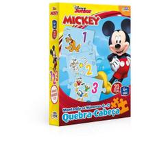 Quebra Cabeça Educativo Números de 1 a 20 Mickey 20 peças - Toyster