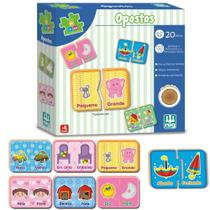 Quebra-Cabeça Educativo Opostos - Be a Bá 20 Peças Feitas em Madeira Jogo Infantil de Associação Quebra-Cabeça Educativo Opostos - Be a Bá 20 Peças Feitas em Madeira Jogo Infantil de Associação