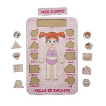 Quebra Cabeça Educativo Partes do Corpo Infantil Pedagógico Menina Quebra Cabeça Educativo Partes do Corpo Infantil Pedagógico Menina