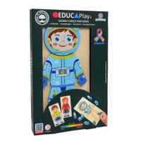Quebra Cabeça Educativo Profissões Astronauta 10 Peças Polibrinq Quebra Cabeça Educativo Profissões Astronauta 10 Peças Polibrinq